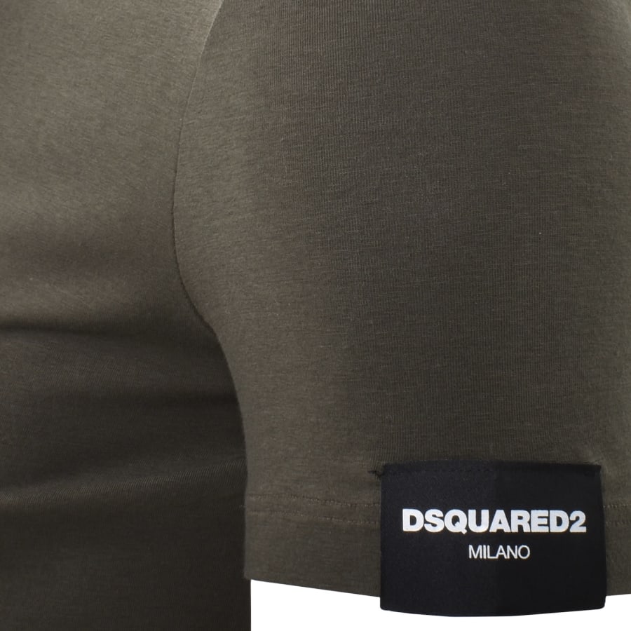 Image number 5 for DSQUARED2 Logo Milano T Shirt Green