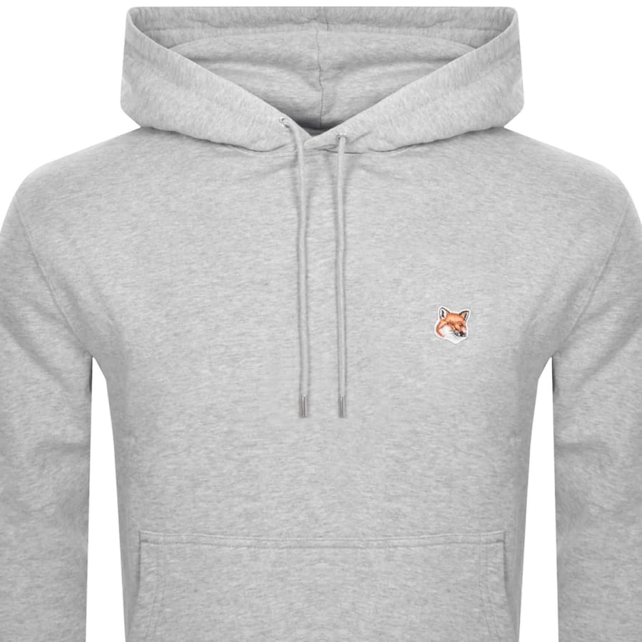 Image number 2 for Maison Kitsune Fox Head Hoodie Grey