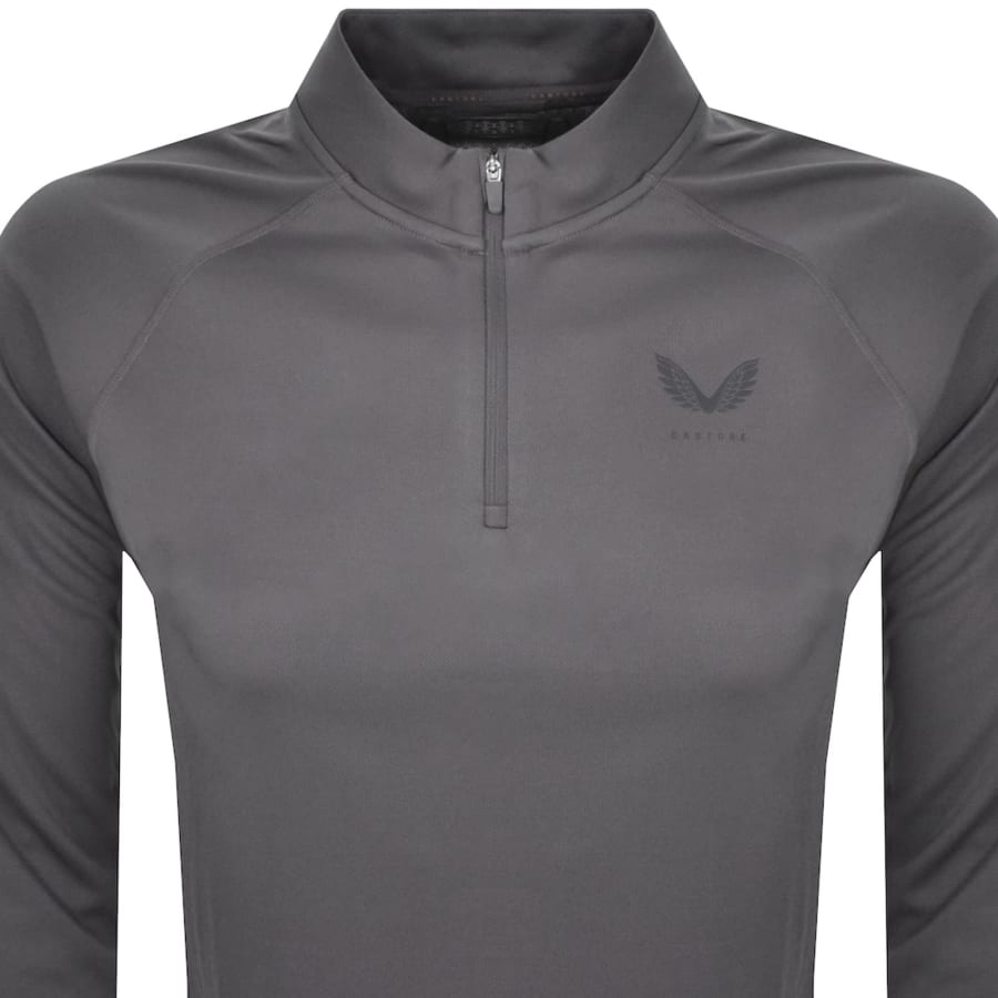 Image number 2 for Castore Lightweight Quarter Zip T Shirt Grey