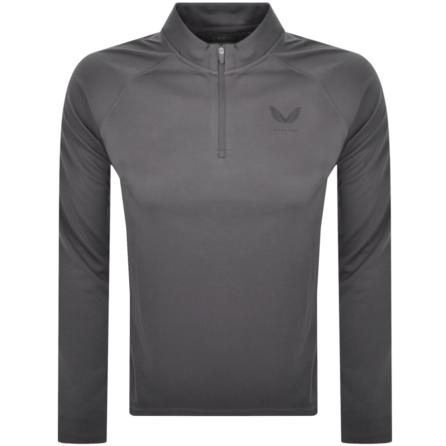 Image number 1 for Castore Lightweight Quarter Zip T Shirt Grey