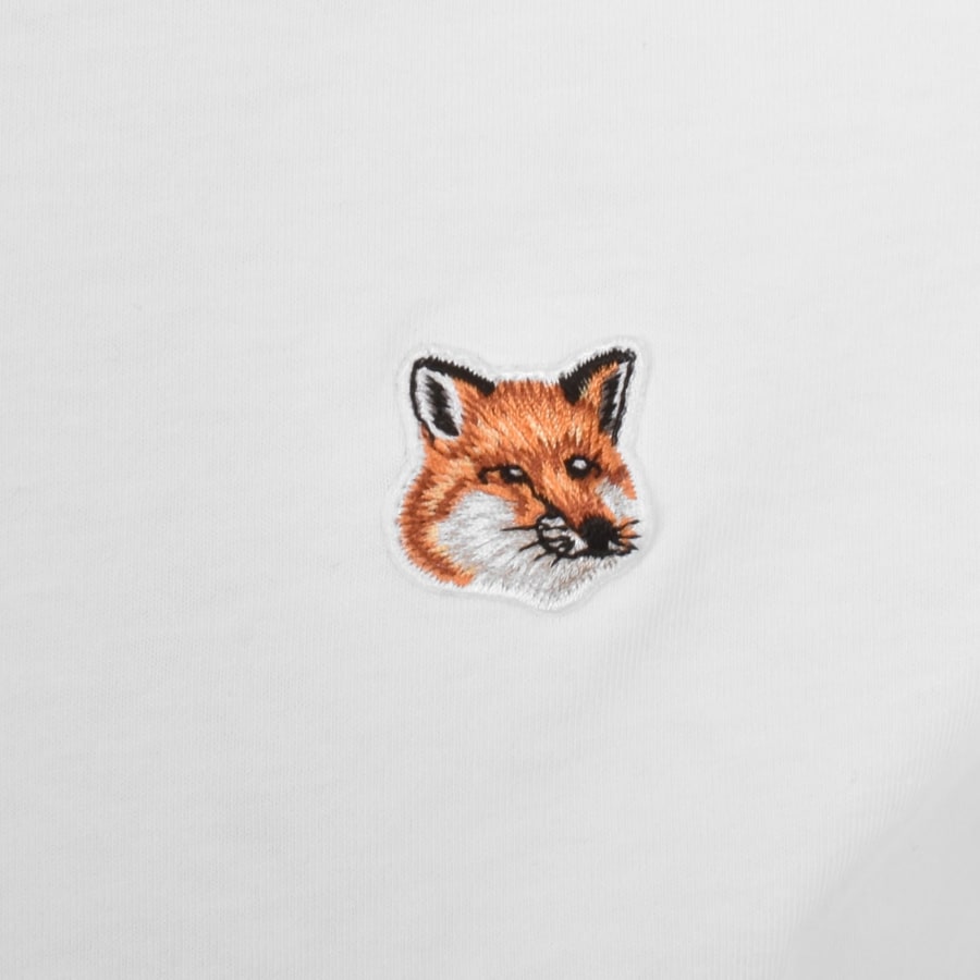 Image number 3 for Maison Kitsune Fox Head Patch T Shirt White