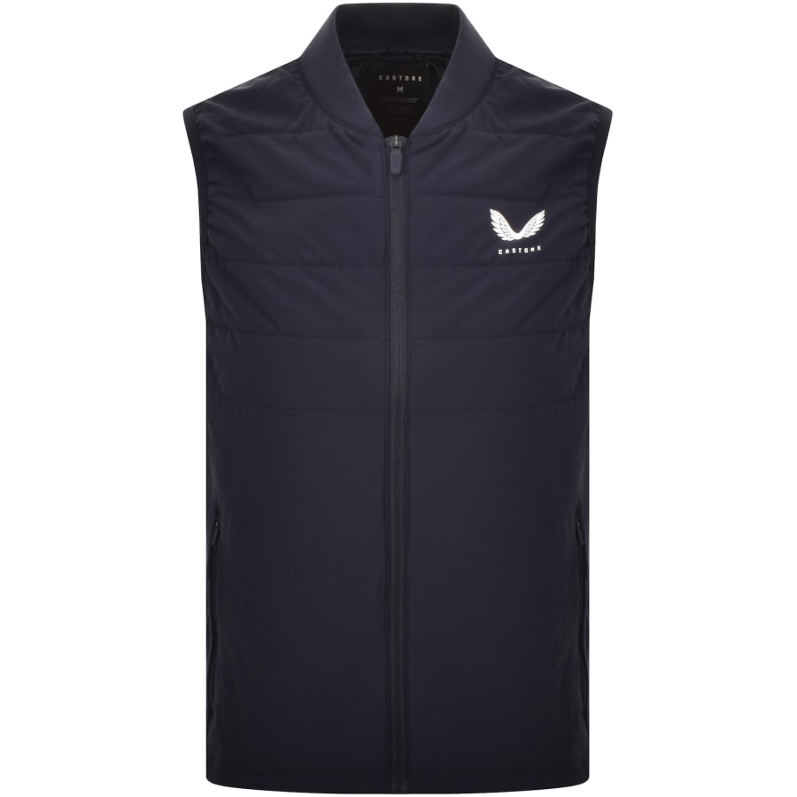 Image number 1 for Castore Hybrid Quilted Gilet Navy
