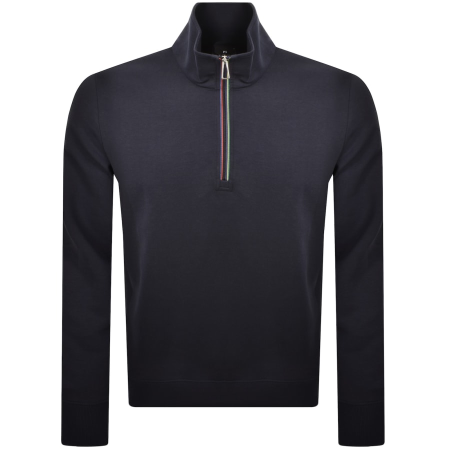 Image number 1 for Paul Smith Half Zip Sweatshirt Navy