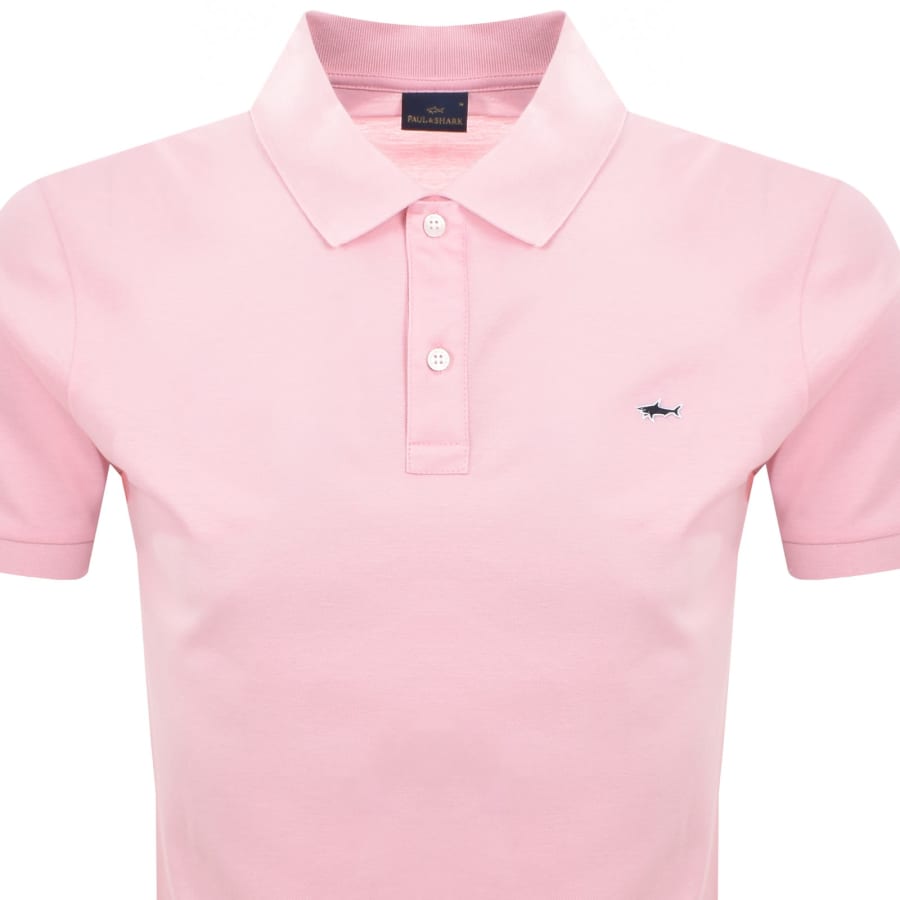 Image number 2 for Paul And Shark Logo Polo T Shirt Pink