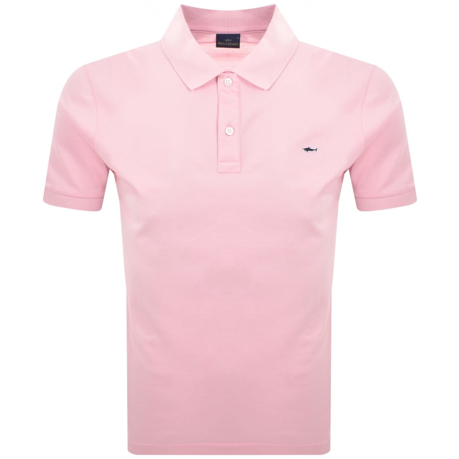 Image number 1 for Paul And Shark Logo Polo T Shirt Pink