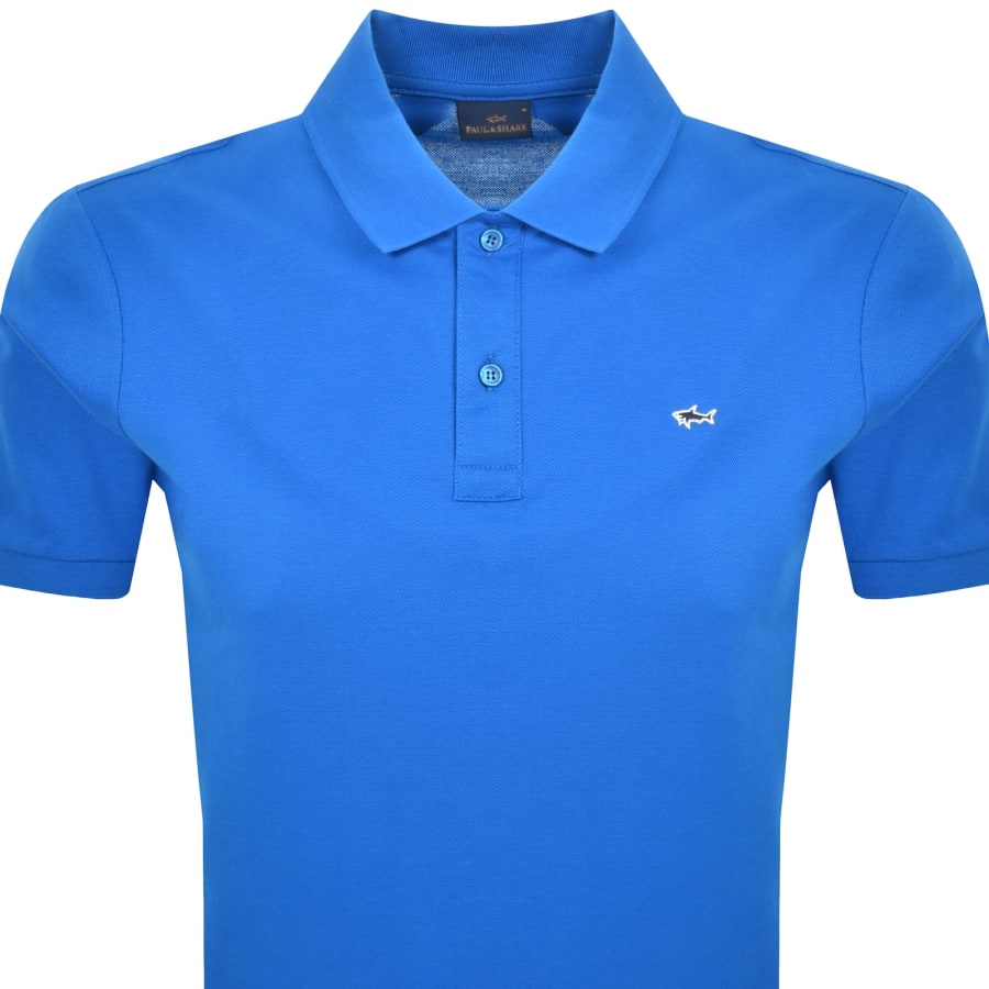 Image number 2 for Paul And Shark Logo Polo T Shirt Blue