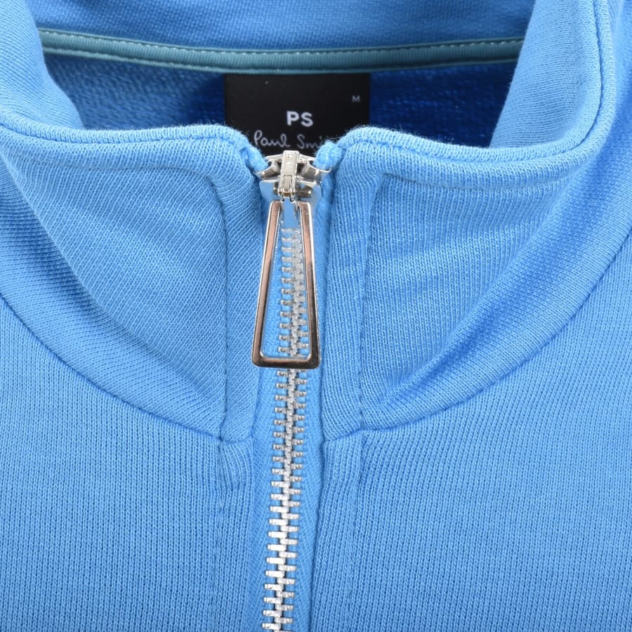 Image number 4 for Paul Smith Half Zip Zebra Sweatshirt Blue
