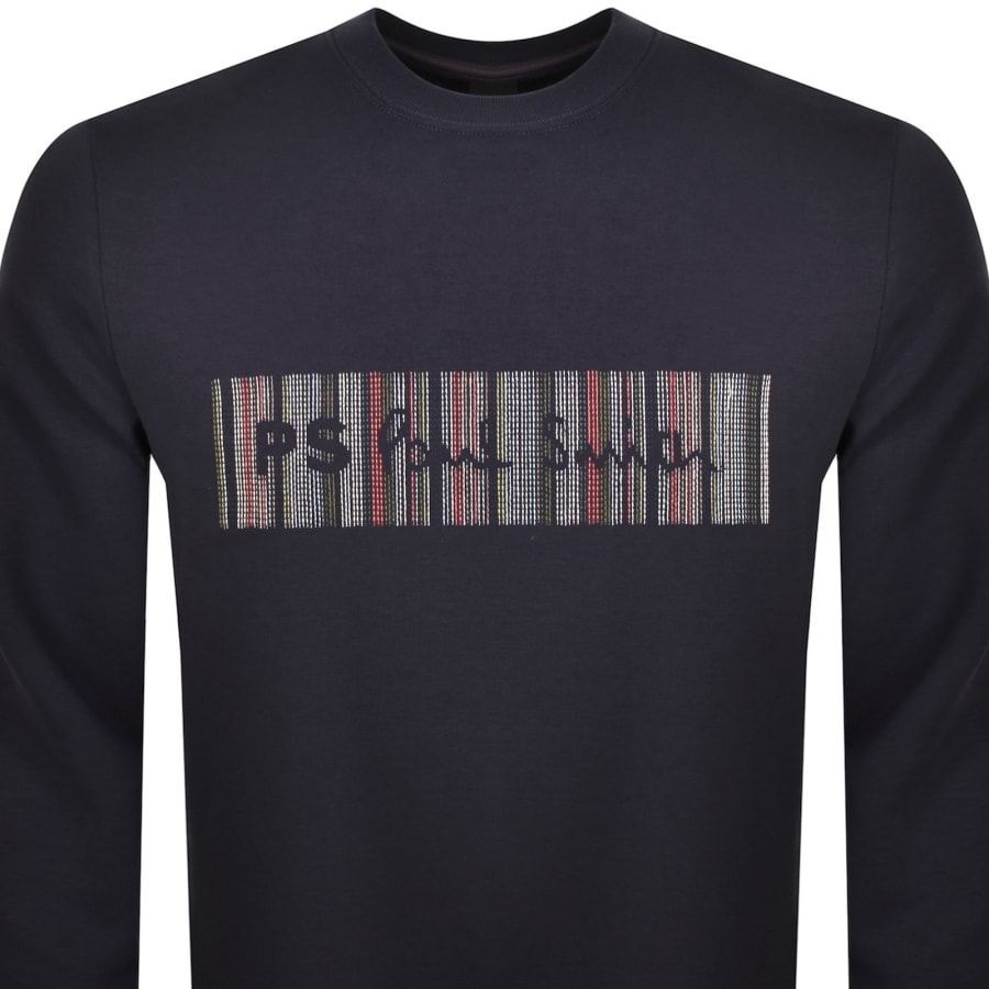 Image number 2 for Paul Smith Stripe Sweatshirt Navy