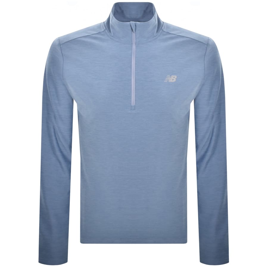 Image number 1 for New Balance Quarter Zip Track Top Blue