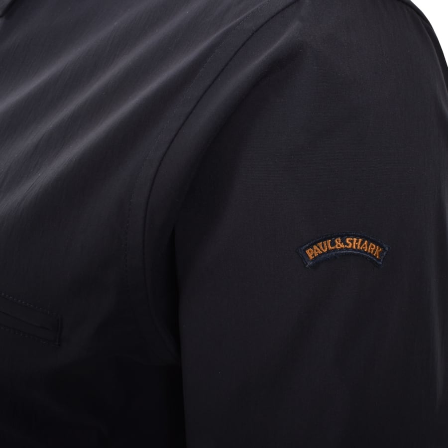 Image number 4 for Paul And Shark Moon Badge Overshirt Navy
