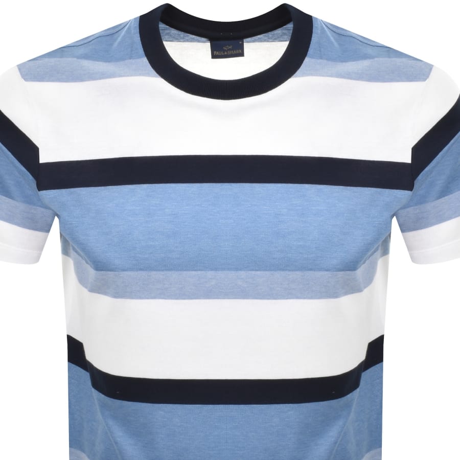 Image number 2 for Paul And Shark Short Sleeve Stripe T Shirt Blue
