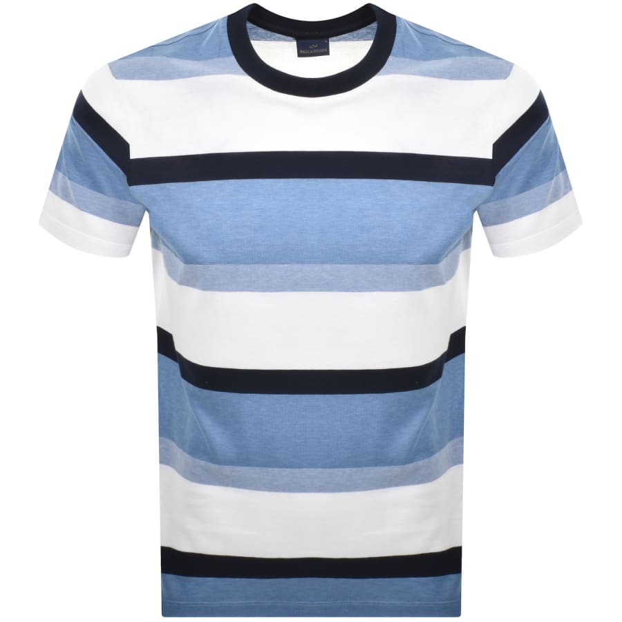 Image number 1 for Paul And Shark Short Sleeve Stripe T Shirt Blue