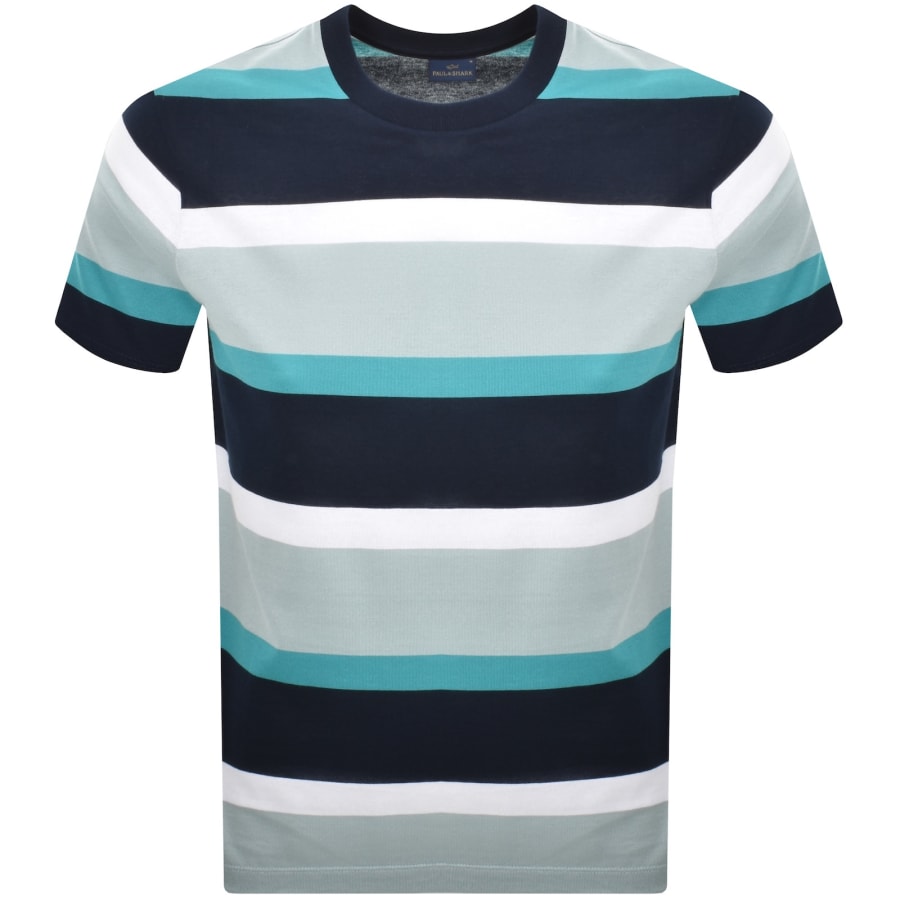 Image number 1 for Paul And Shark Short Sleeve Stripe T Shirt Navy