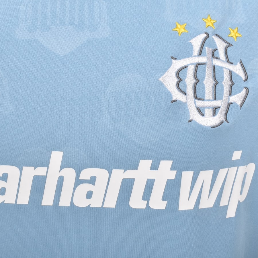 Image number 3 for Carhartt WIP Hartts Football T Shirt Blue