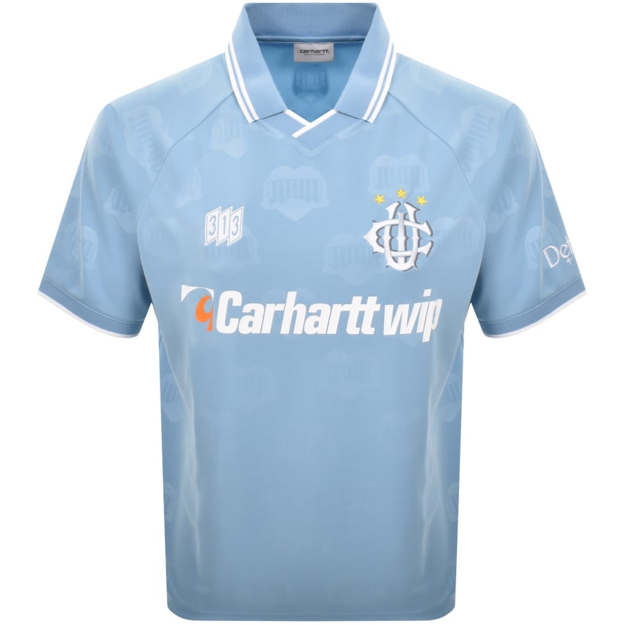Image number 1 for Carhartt WIP Hartts Football T Shirt Blue