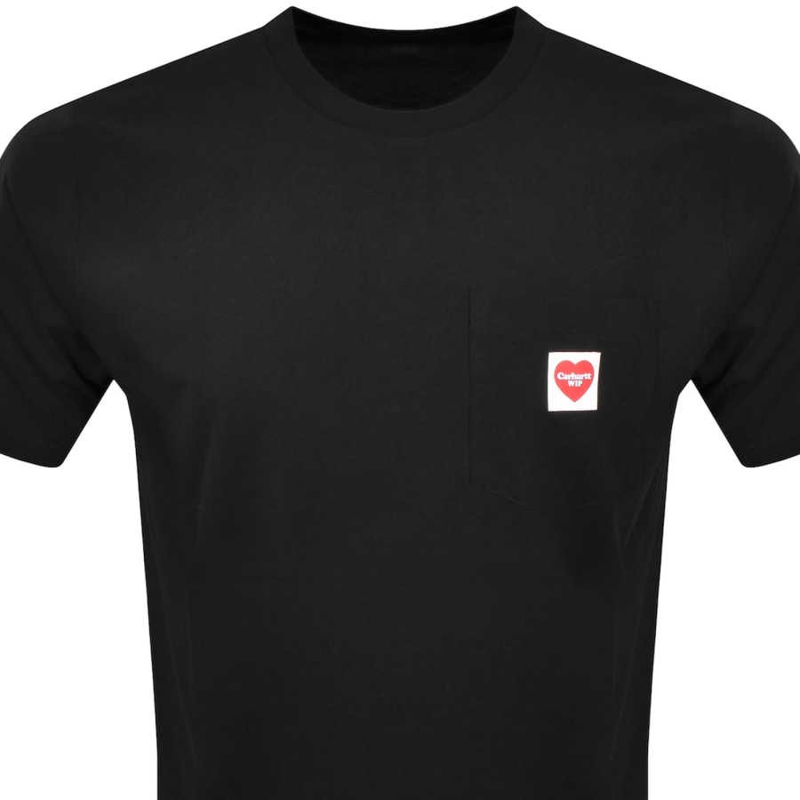 Image number 2 for Carhartt WIP Pocket Heart T Shirt Black