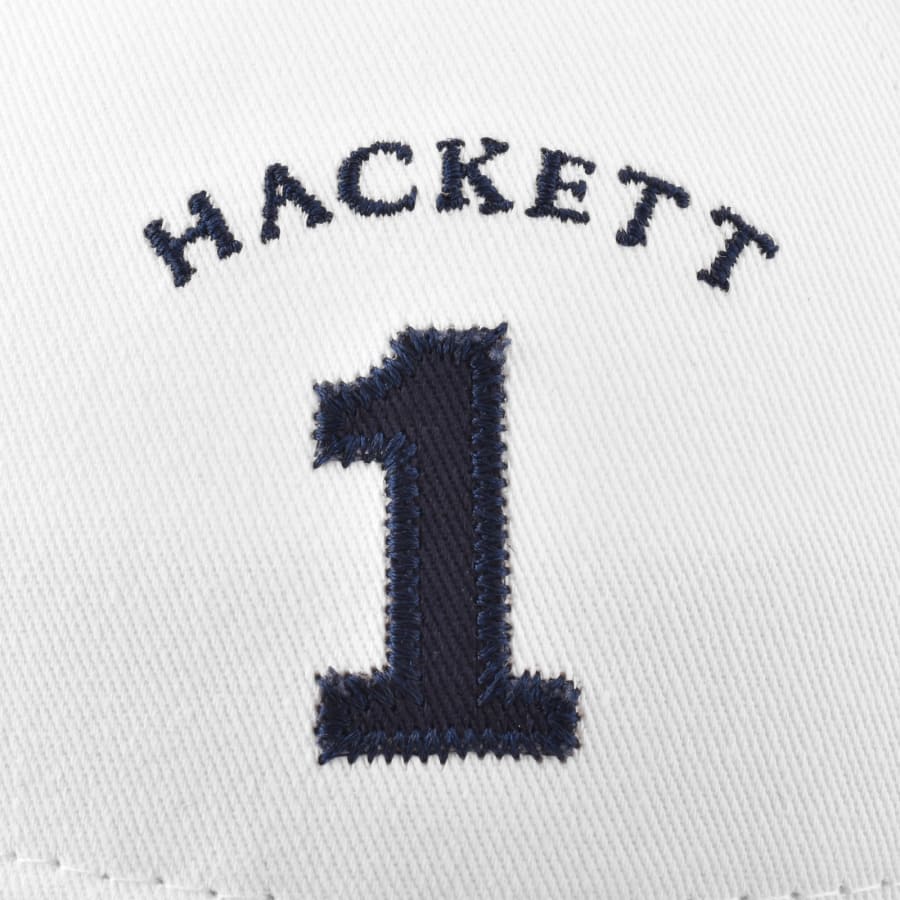 Image number 4 for Hackett Heritage Number Cap Optic White