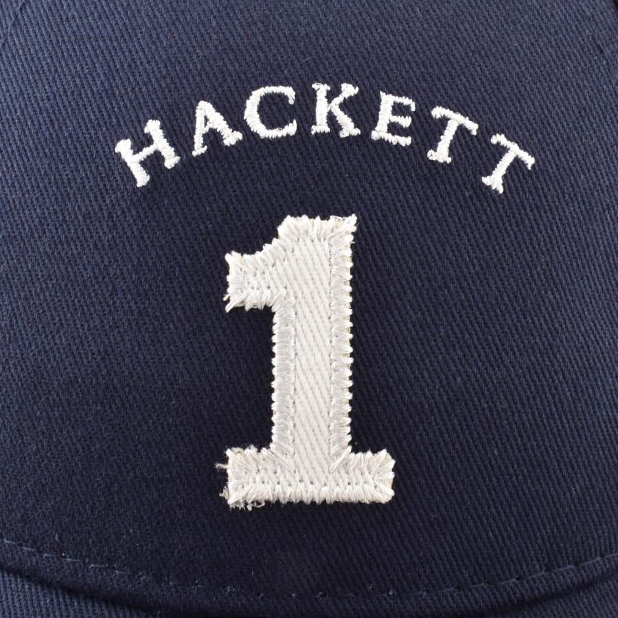 Image number 4 for Hackett Heritage Number Cap Ink Blue