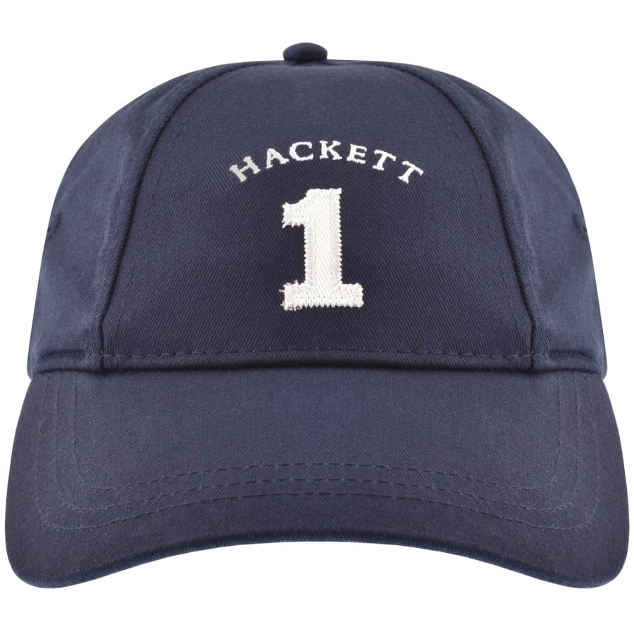 Image number 1 for Hackett Heritage Number Cap Ink Blue