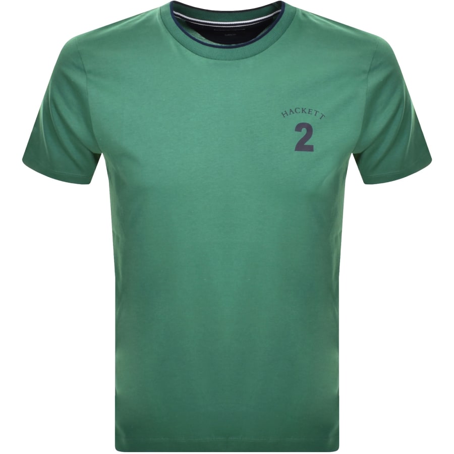 Image number 1 for Hackett Heritage Number T Shirt Green
