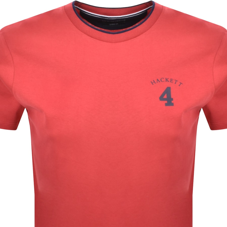 Image number 2 for Hackett Heritage Number T Shirt Pop Red