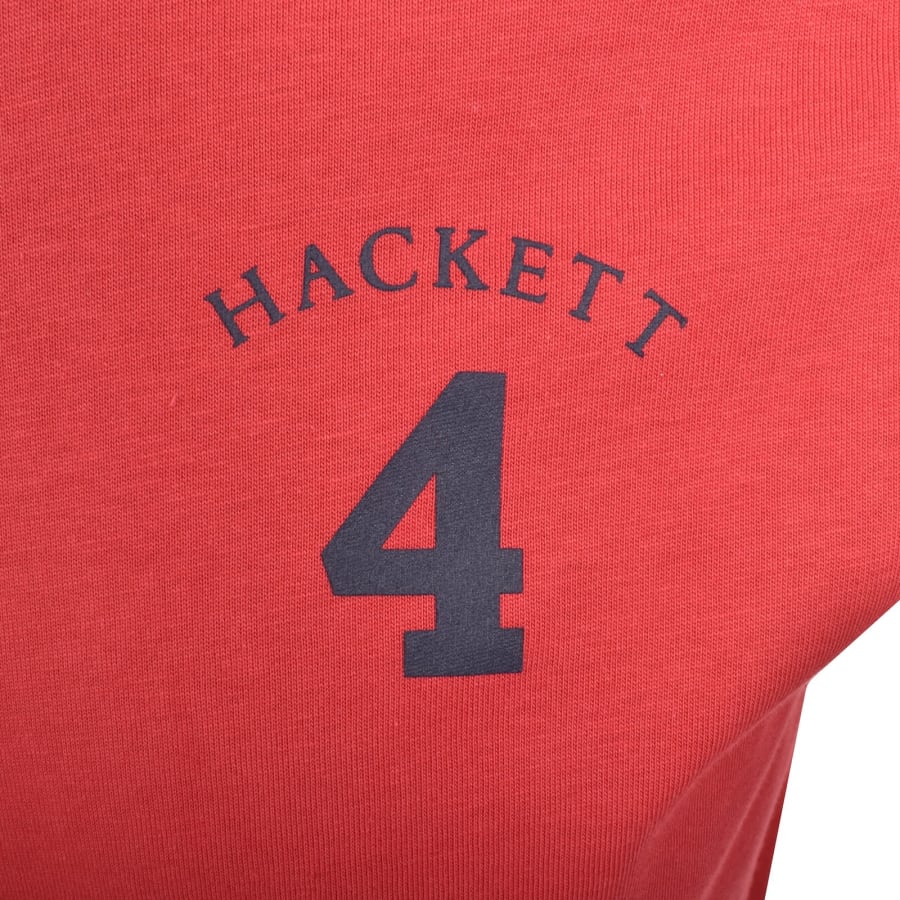 Image number 3 for Hackett Heritage Number T Shirt Pop Red