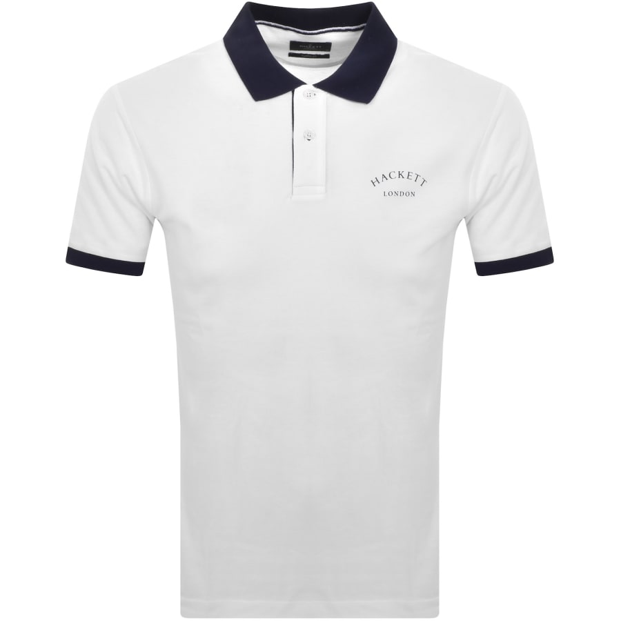 Image number 1 for Hackett Essential Polo T Shirt Optic White