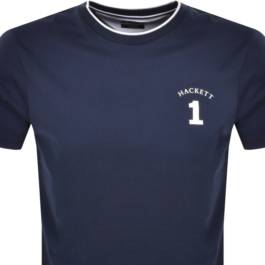 Image number 2 for Hackett Heritage Number T Shirt Ink Blue