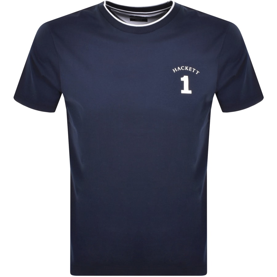 Image number 1 for Hackett Heritage Number T Shirt Ink Blue