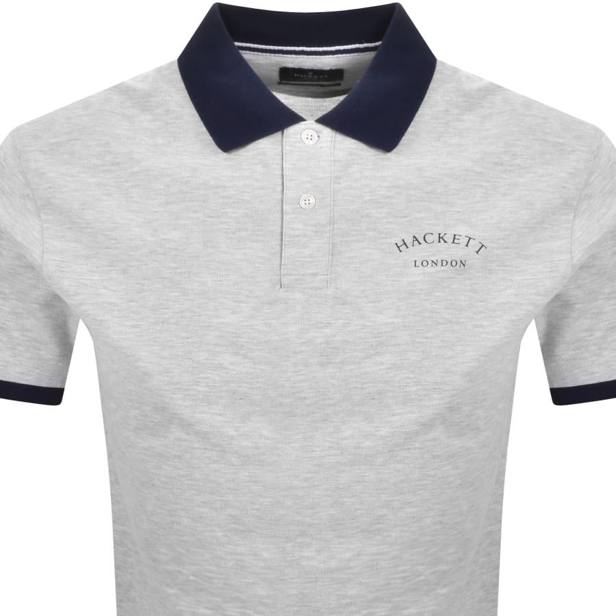Image number 2 for Hackett Essential Polo T Shirt Light Grey