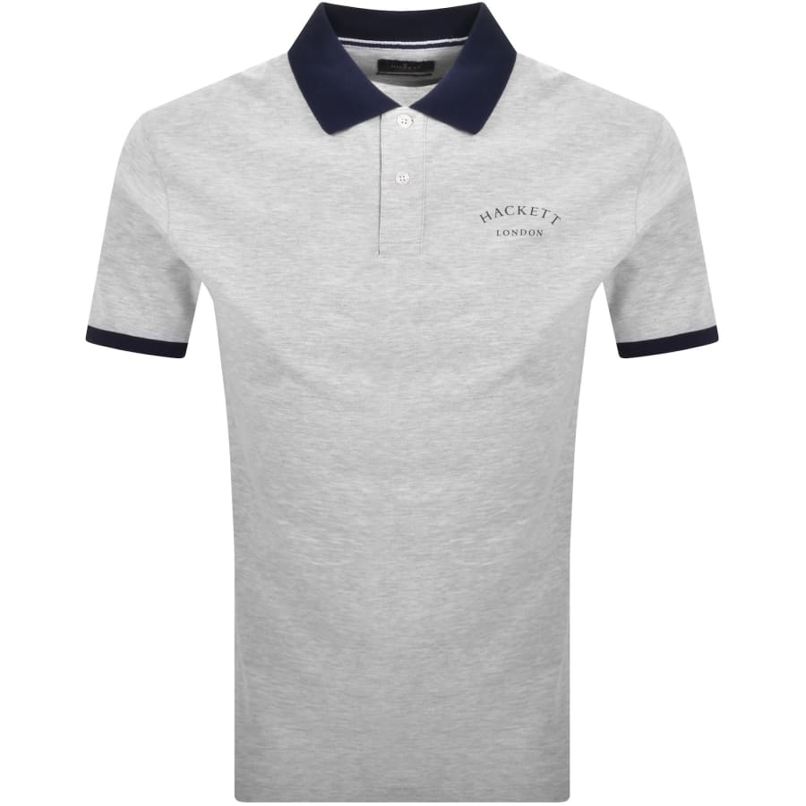 Image number 1 for Hackett Essential Polo T Shirt Light Grey