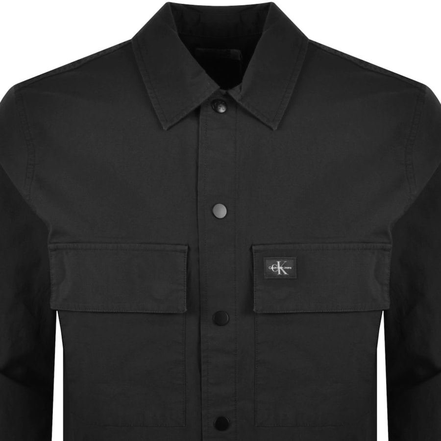 Image number 2 for Calvin Klein Jeans Cargo Overshirt Jacket Black