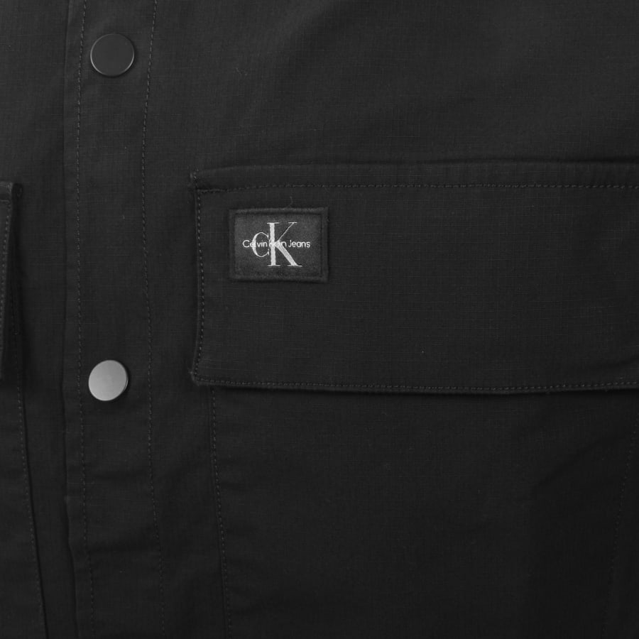 Image number 3 for Calvin Klein Jeans Cargo Overshirt Jacket Black