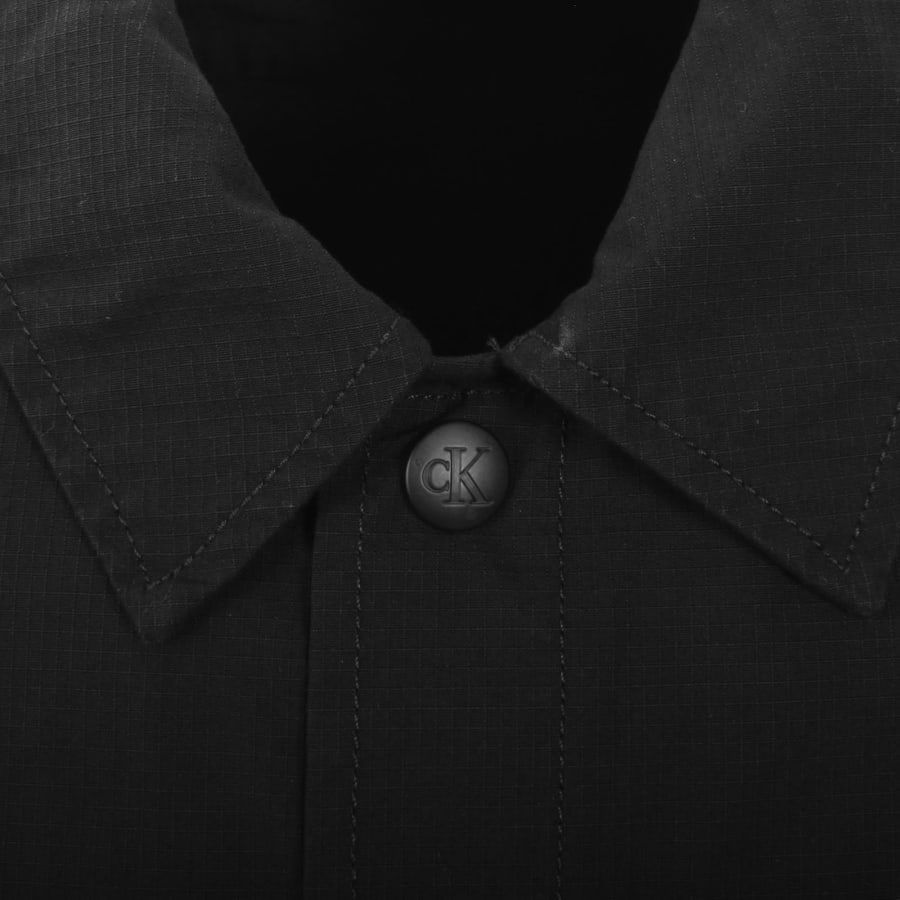 Image number 4 for Calvin Klein Jeans Cargo Overshirt Jacket Black