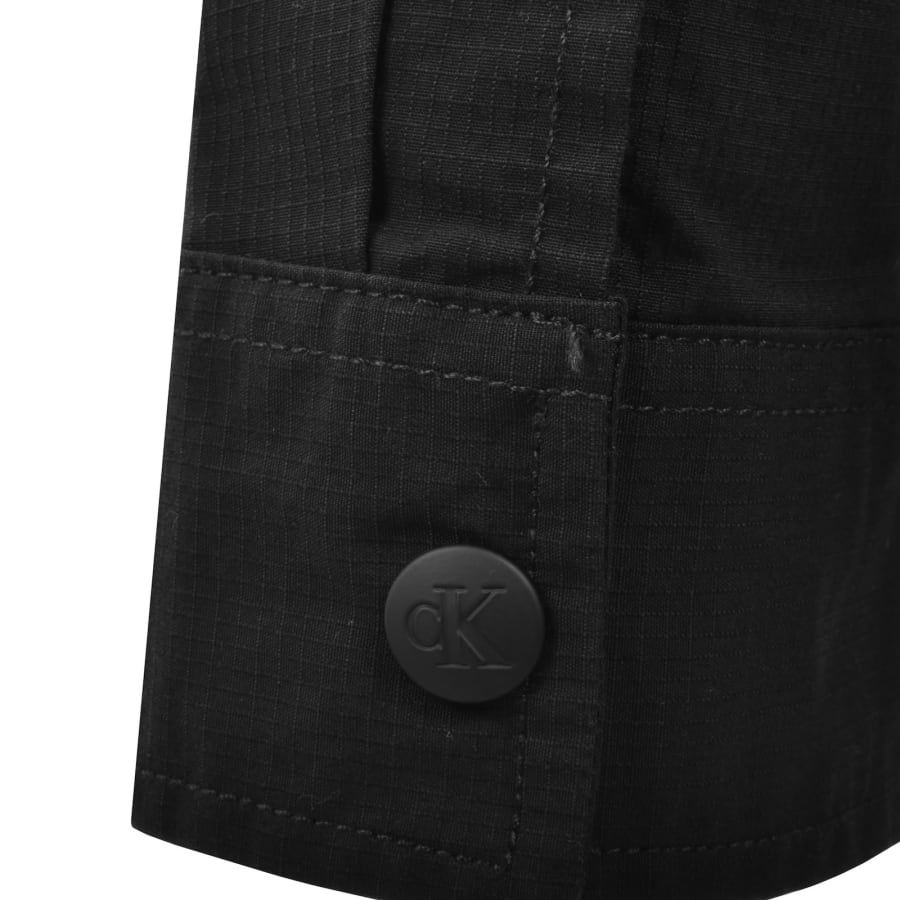 Image number 5 for Calvin Klein Jeans Cargo Overshirt Jacket Black