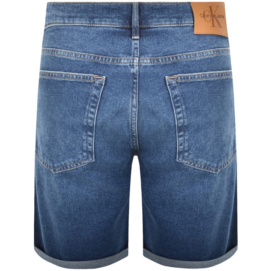 Image number 3 for Calvin Klein Jeans Slim Fit Denim Shorts Blue