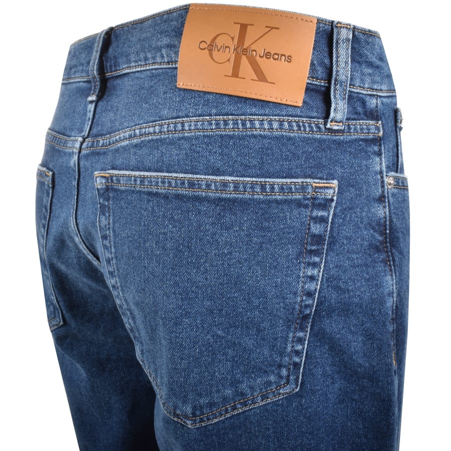 Image number 4 for Calvin Klein Jeans Slim Fit Denim Shorts Blue
