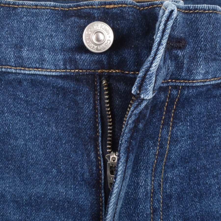 Image number 5 for Calvin Klein Jeans Slim Fit Denim Shorts Blue