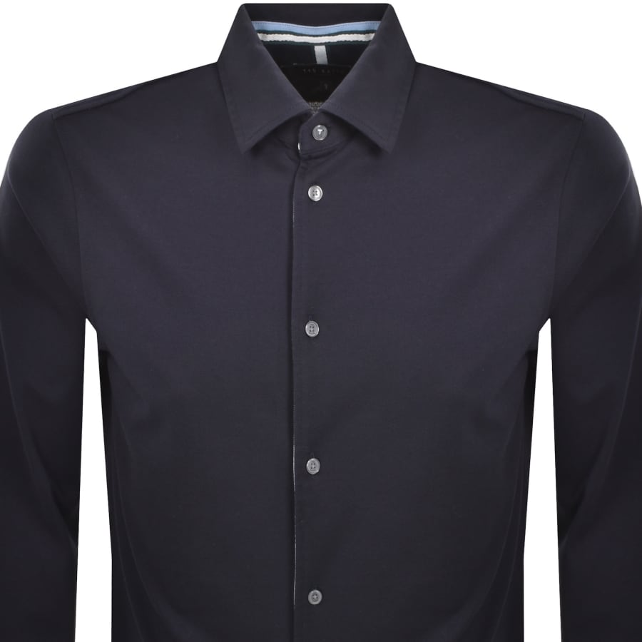 Image number 2 for Ted Baker Luckey Long Sleeve Shirt Navy