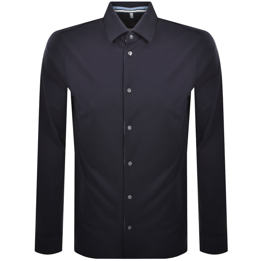Image number 1 for Ted Baker Luckey Long Sleeve Shirt Navy