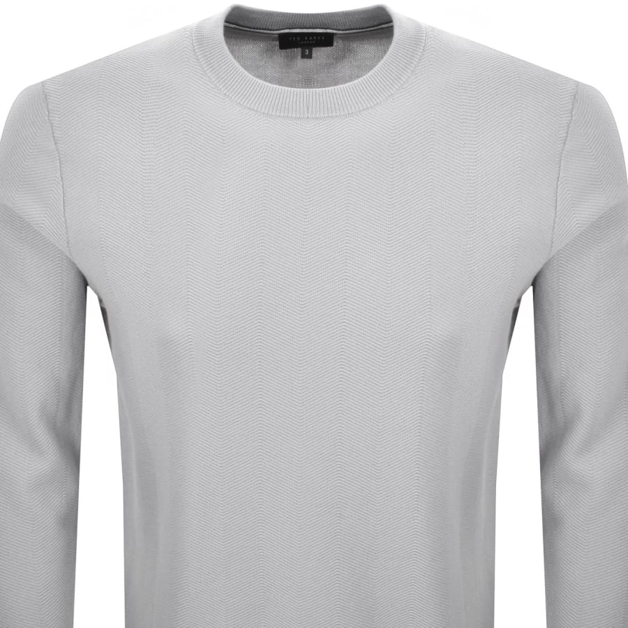 Image number 2 for Ted Baker Jamals Herringbone Sweatshirt Grey