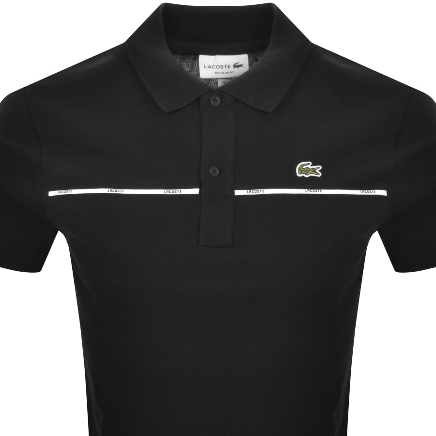 Image number 2 for Lacoste Piping Polo T Shirt Black