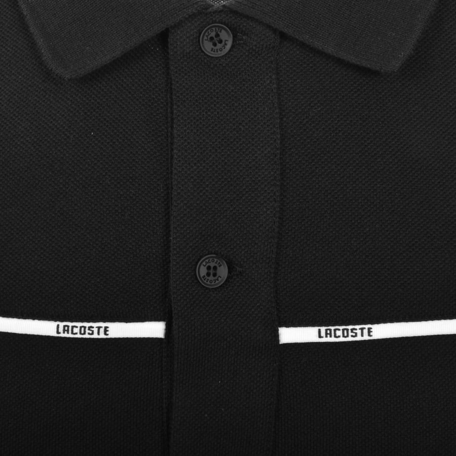 Image number 4 for Lacoste Piping Polo T Shirt Black