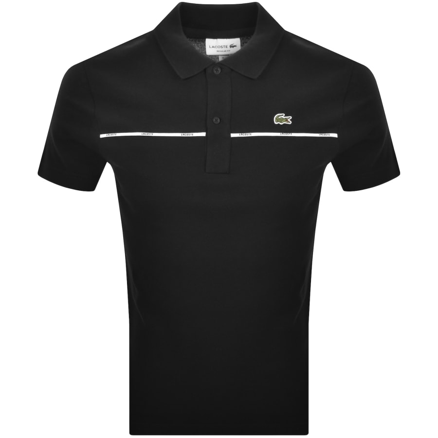Image number 1 for Lacoste Piping Polo T Shirt Black
