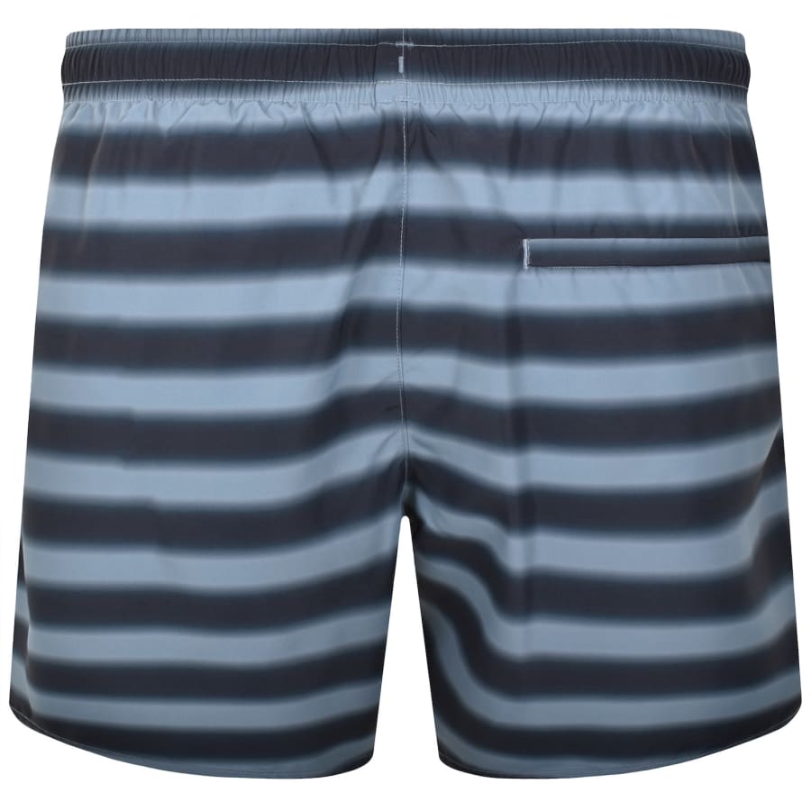 Image number 2 for Lacoste Stripe Swim Shorts Blue