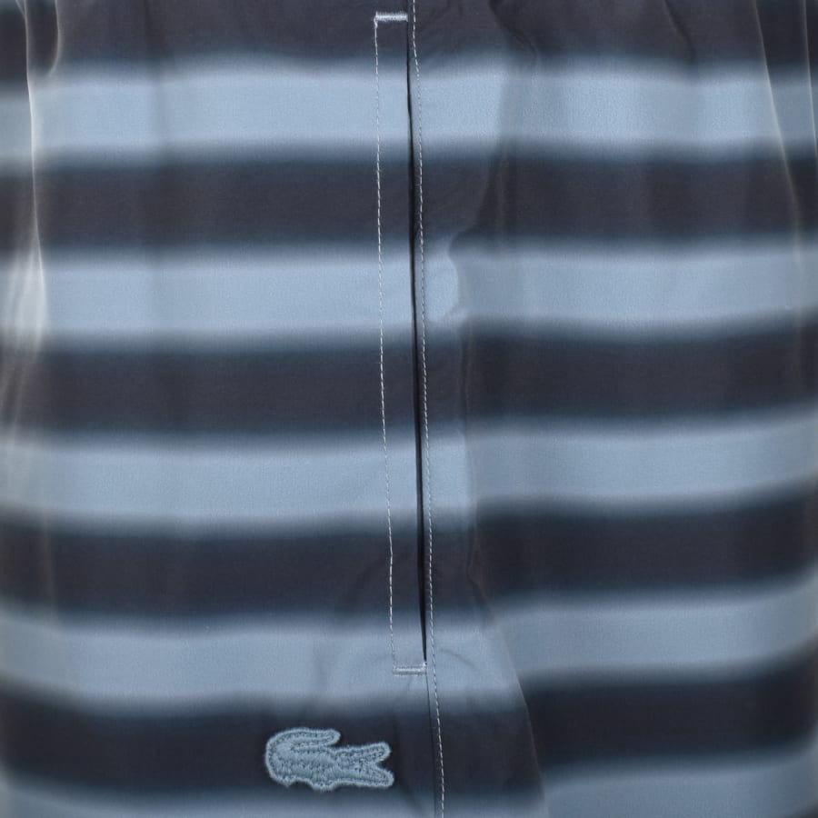 Image number 4 for Lacoste Stripe Swim Shorts Blue