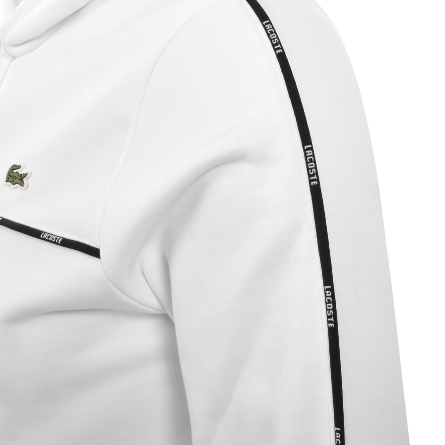 Image number 5 for Lacoste Logo Hoodie White