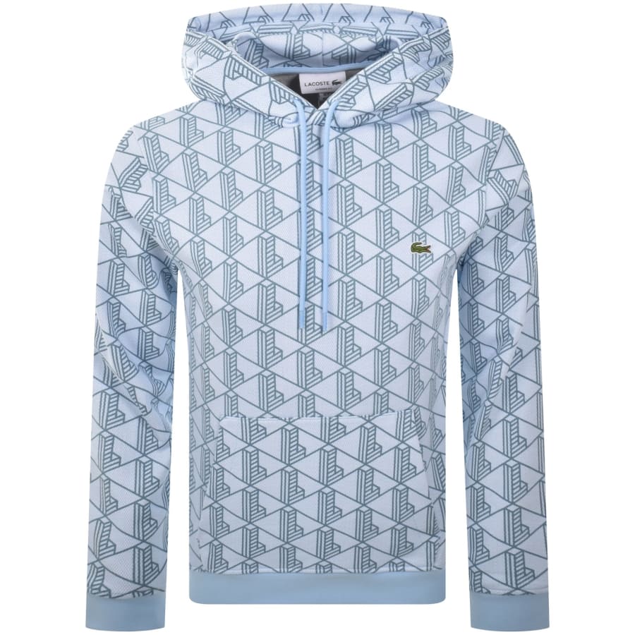 Image number 1 for Lacoste Logo Pullover Hoodie Blue