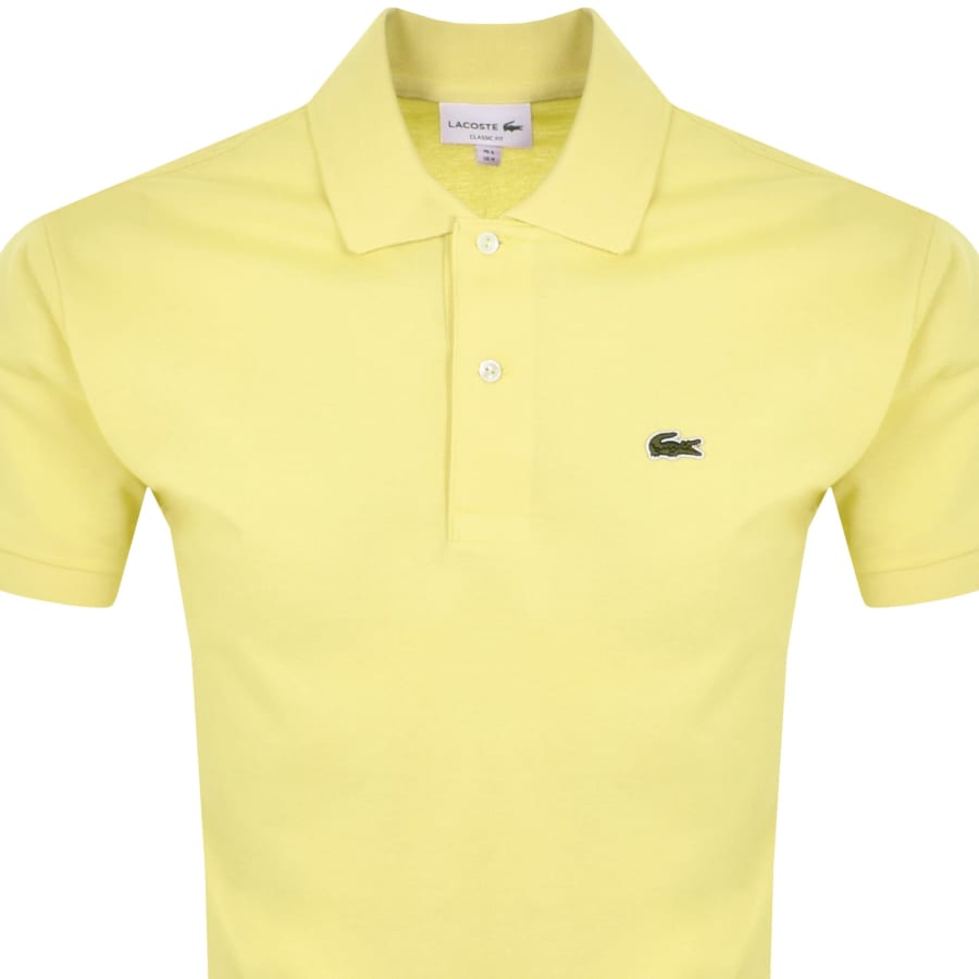 Image number 2 for Lacoste Classic Fit Polo T Shirt Yellow