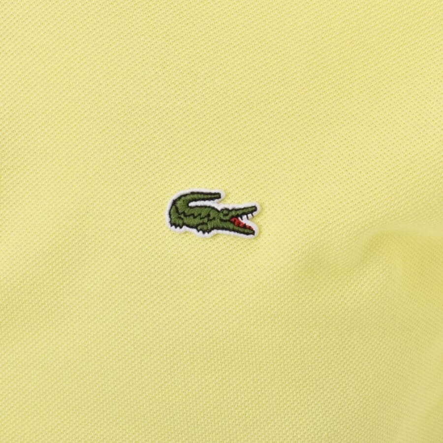 Image number 3 for Lacoste Classic Fit Polo T Shirt Yellow